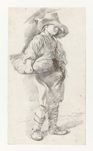 Standing Youth in a Large Hat, with a Basket under his Arm