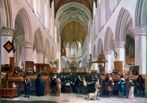 The Interior of the Grote Kerk, Haarlem by Gerrit Berckheyde