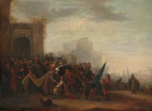 Saul Welcoming David after his Victory over Goliath by Gerrit De Wet