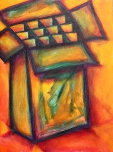 Yellow Box on Yellow, 2022 by Gerrit Greve