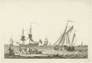 River View Various Boats on the Waves (series title)