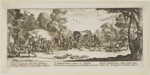 Attack on a Coach, plate eight from The Large Miseries of War by Gerrit Lucasz van Schagen
