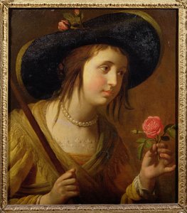 Princess Sophia of Bohemia, Mother of George I as a Shepherdess by Gerrit van Honthorst