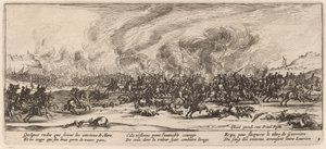 The Battle by Gerrit van Schagen after Jacques Callot