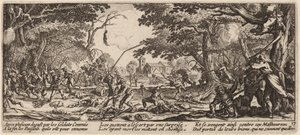 The Peasants Avenge Themselves by Gerrit van Schagen after Jacques Callot