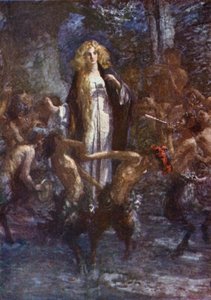 The Satyrs Danced Round Her in Glee by Gertrude E. Demain (after) Hammond