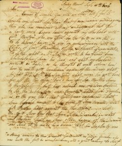 Letter signed Gertrude Joan Senf, Rocky Mount, to Thomas Jefferson, September 11, 1806 by Gertrude Joan Senf