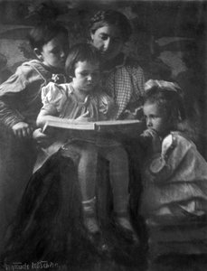 Woman and Children Reading by Gertrude Käsebier