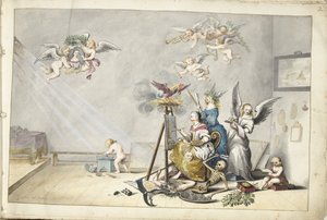 The Triumph of Painting over Death by Gesina ter Borch (signed by artist)