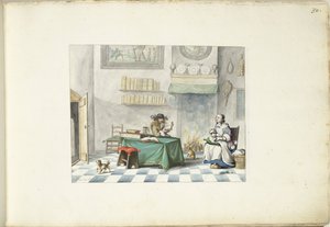 Gentleman Reading to a Lady by Gesina ter Borch (signed by artist)