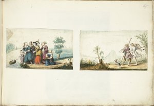Moses and Tobias and the Angel by Gesina ter Borch (signed by artist)