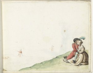 Lovers by a Pond