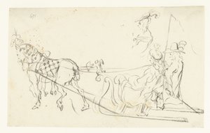 Couple in a Horse-Drawn Sleigh by Gesina ter Borch