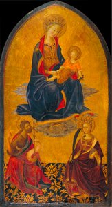 The Adoration of the Virgin and Child by Saint John the Baptist and Saint Catherine by Gherardo Starnina