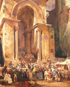 Door of the bell tower of St Erasmus in Gaeta, Italy by Giacinto Gigante