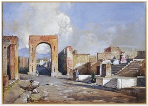 Excavations of Pompei by Giacinto Gigante
