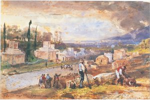 The Street of Tombs, Pompeii (1862)