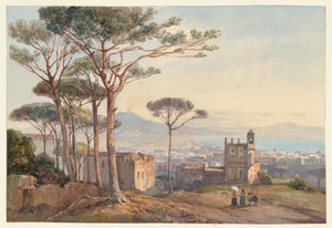 Naples from the Conocchia, One of Four Small Views of Naples from an Album Amicorum by Giacinto Gigante