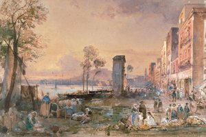 View of Naples from Marinella, by Giacinto Gigante by Giacinto Gigante