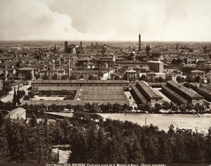 Panorama of the city of Bologna: view from San Michele in Bosco by Giacomo Brogi