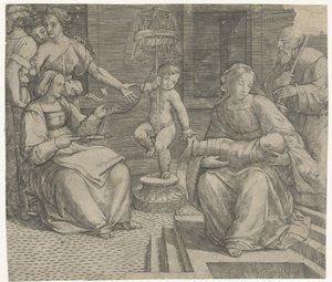 Holy Family with Elizabeth and John the Baptist by Giacomo Francia