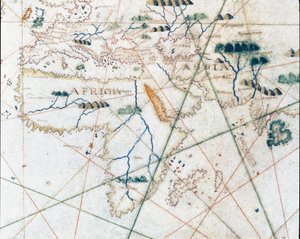 The coasts of Europe and North Africa by Giacomo Maggiolo