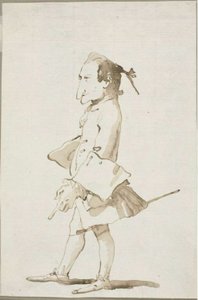 Caricature of a Man, Full-Length, Facing Left by Giambattista Tiepolo