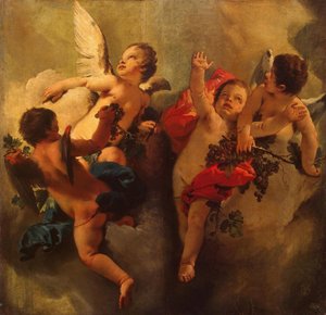 Cupids with Grapes. Series Four Seasons by Giambattista Tiepolo