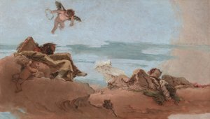 Study for a Ceiling with the Personification of Counsel by Giambattista & Tiepolo Giandomenico (1727-1804) Tiepolo