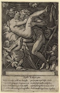 Jupiter and Mnemosyne After Perino del Vaga by Gian Jacopo Caraglio