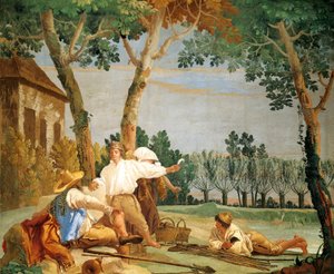 Peasants at Rest by Giandomenico (1727 1804) Tiepolo