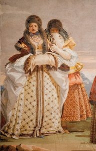 The Winter Walk (detail), from the Room of the Gothic Pavilion, in the Foresteria by Giovanni Domenico Tiepolo