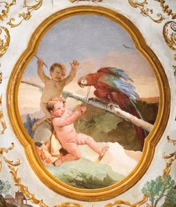 Putti with a Parrot from the Putti Room in the Foresteria (Guesthouse)