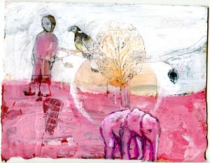 Wood Pigeon and Elephant