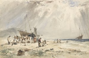 Fishmarket on the Beach by Giles Firman Phillips