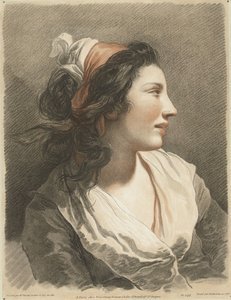 Bust of Young Woman with Headscarf