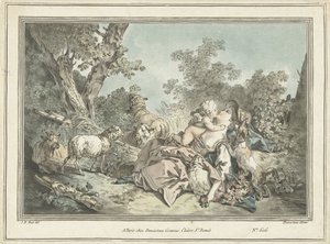 Shepherdess Embraced by Amor