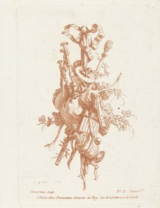 Trophy with Musical Instruments by Gilles Antoine Demarteau