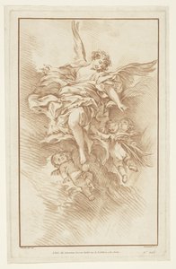 Angel with Three Putti in Clouds