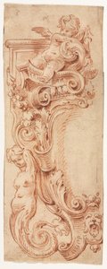 Design for a Cartouche, first half 1700s