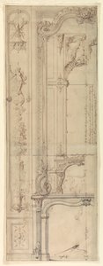 Designs for Chimney Mantels for the Hôtel de Pomponne, Place des Victoires, Paris by Gilles Marie Oppenord