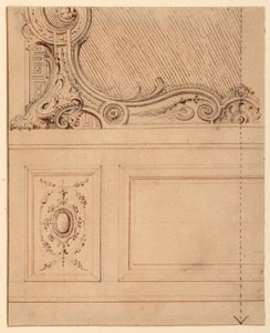 Design for the Lower Portion of a Wall Panel, 1714 by Gilles Marie Oppenord