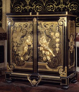 Furniture Regence Style: Cabinet with Coins Realized by Gilles Marie Oppenord (1672-1742) 18th Century Versailles, Musee du Chateau by Gilles Marie Oppenord