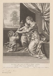 Mary with Child and John the Baptist Offering a Cross by Gilles Rousselet