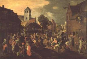 The Village Fete by Gillis (attr. to) Mostaert
