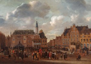 The Announcement of the Peace Treaty of Münster in 1648 from the Balcony of the Town Hall of Haarlem