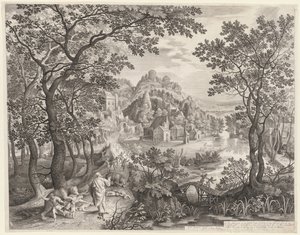 Elisha Cursing the Children of Bethel Who Are Being Devoured by the Bears by Gillis van Coninxloo
