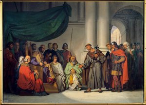 First Crusade: The Eastern Emperor Alexis Comnene Receives Peter the Hermit in Constantinople by Gillot Saint Evre