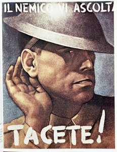 Silence, the enemy listens by Gino Boccasile
