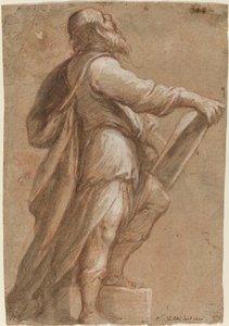 A Saint Holding a Book by Gioacchino Assereto